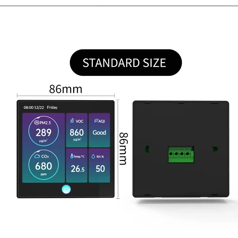 Output real-time detection intelligent indoor air quality monitor