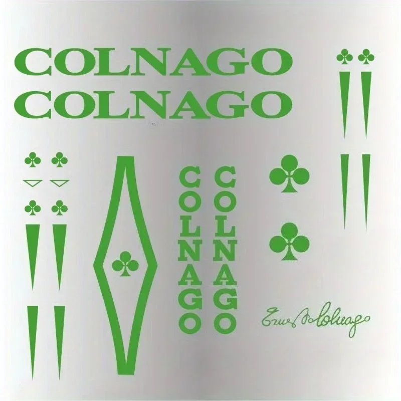 مجموعة ملصقات دراجة Colnago مجموعة واحدة، شعارات وتصاميم متنوعة لتخصيص الدراجة، مثالية لعشاق ركوب الدراجات