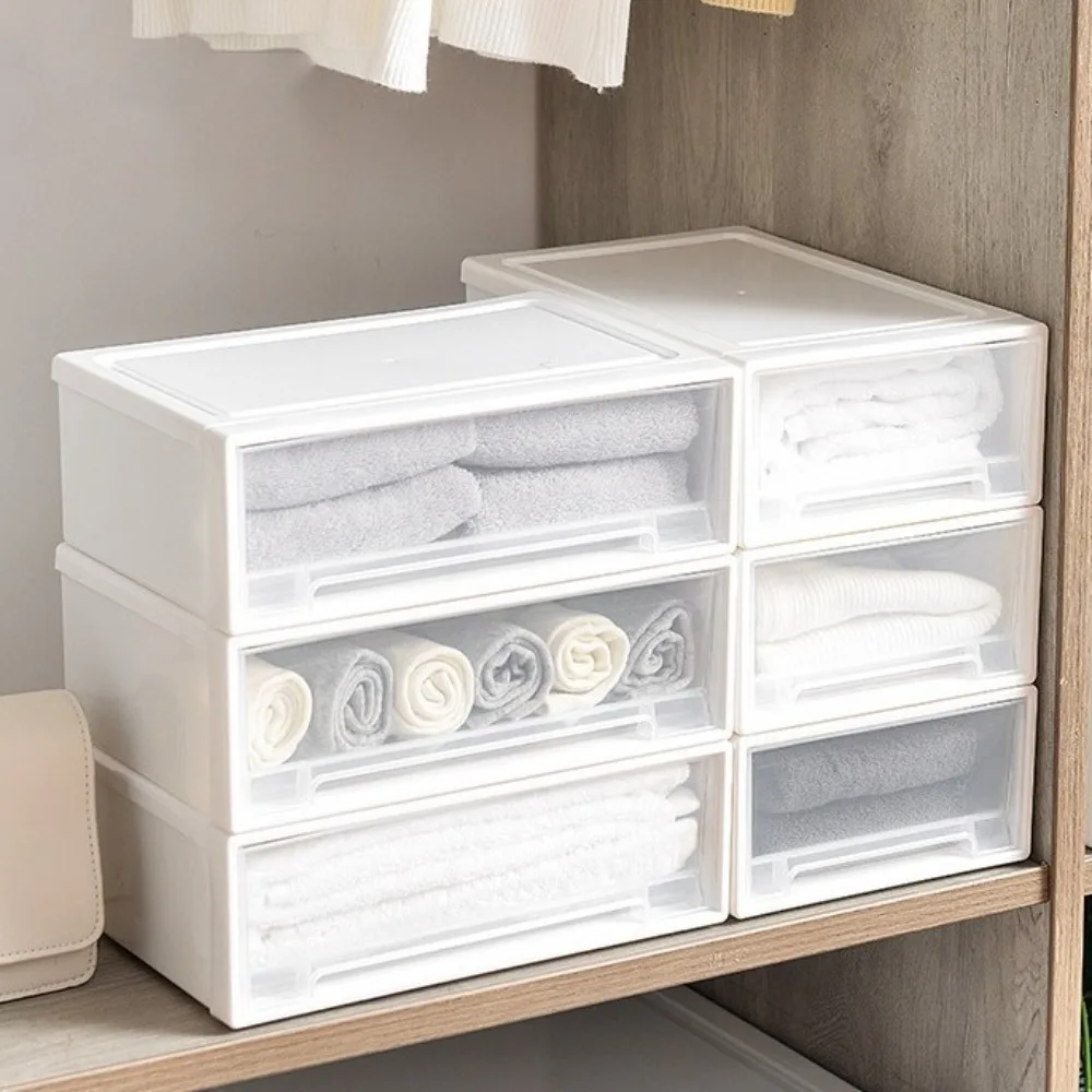 Simple Clear Desktop Storage Box Plastic Bracelets Office Storage Cabinet Necklaces Cosmetics Makeup Jewelry Case Office