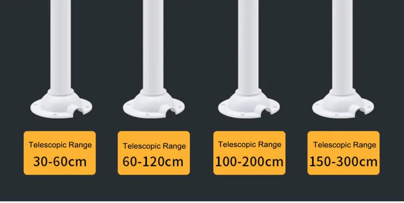 I-Type White Universal Monitoring Telescopic Bracket Bullet Security CCTV Camera Ceiling Mount Bracket Vertical Hoisting Support