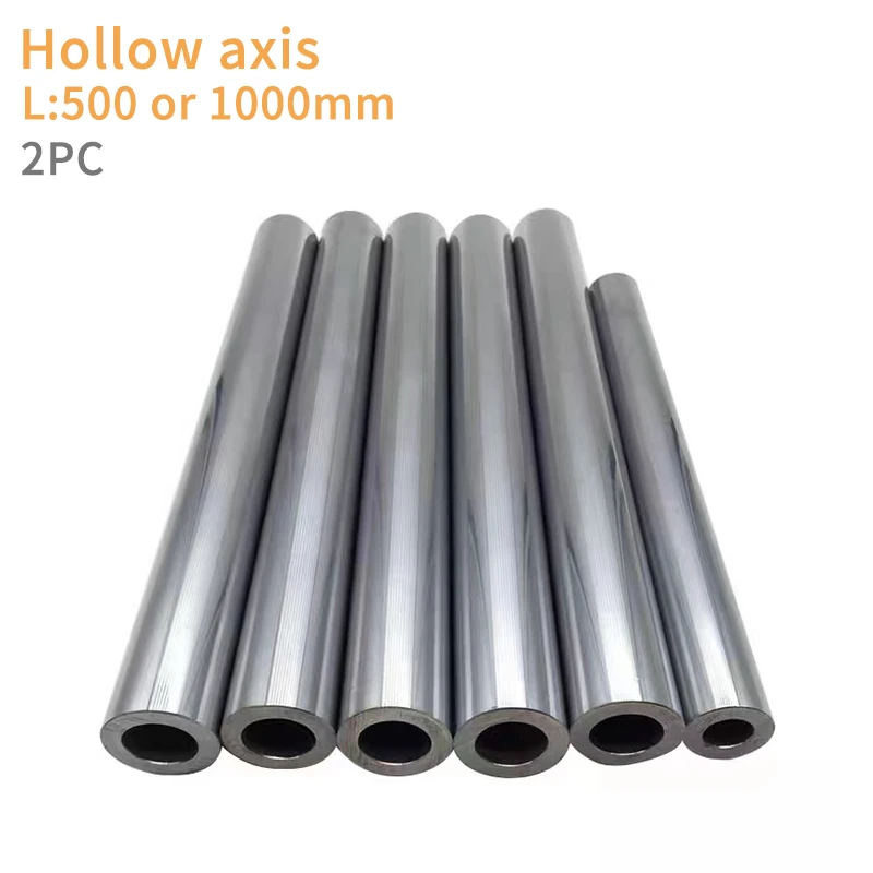 2PCS OD12mm 16mm 20mm 25mm hollow linear shaft hollow axis 500 1000 mm length harden chromed hollow rod