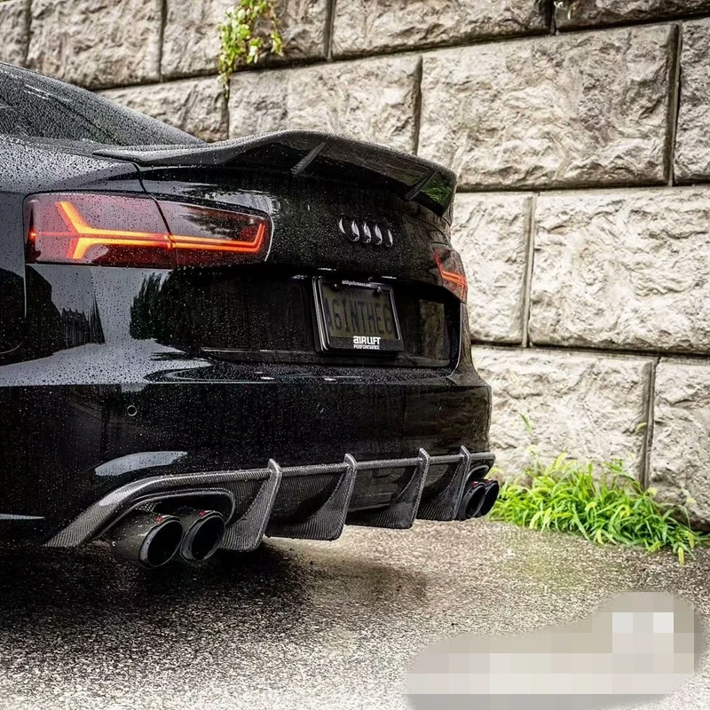 R style For Audi A6 C7 spoiler carbon fiber / Forged carbon rear spoiler trunk wing M4 2012 2013 2014 2015 2016