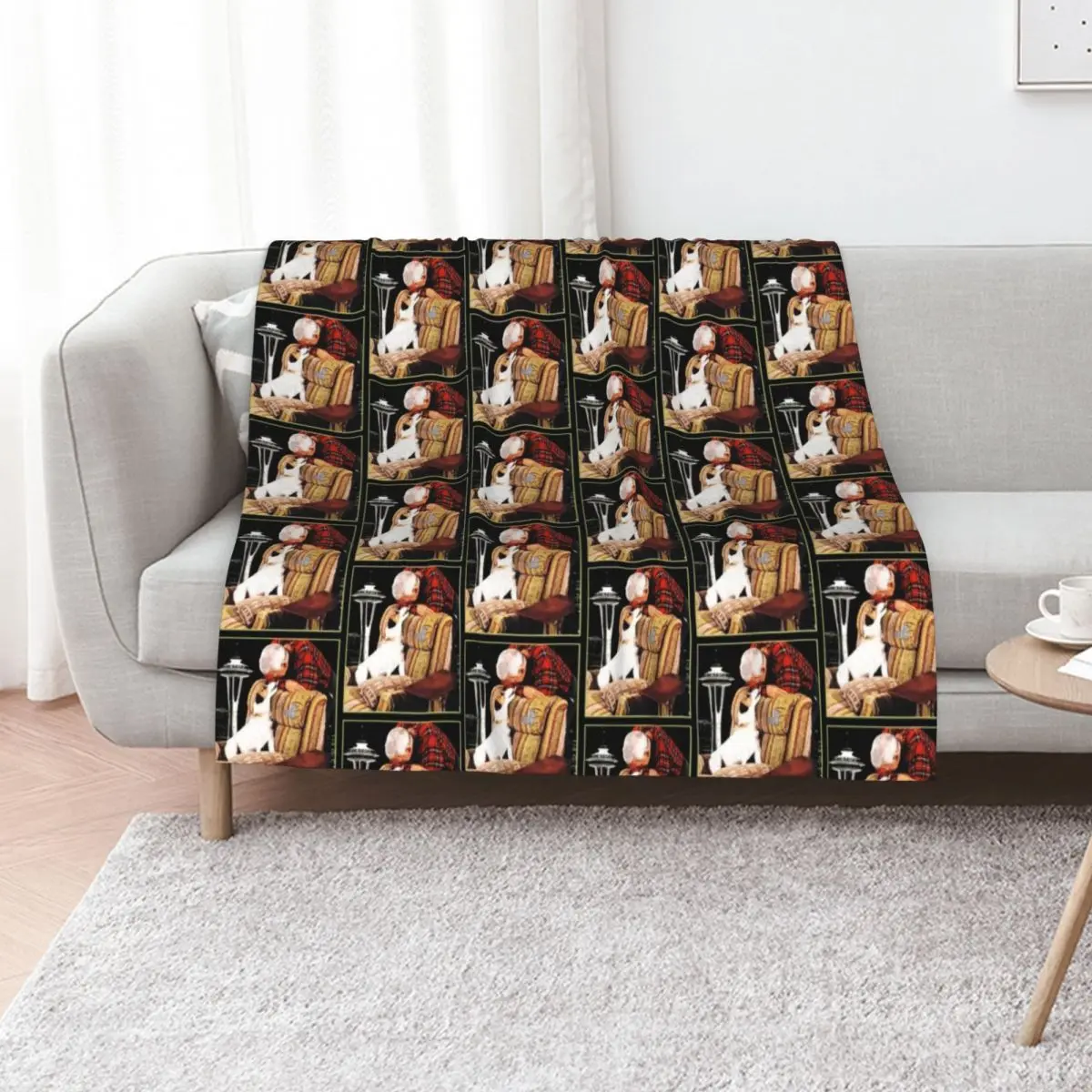 Eddie and Martin Throw Blanket Cute sofa bed Extra Large Throw Loose Decorative Beds Vintage Blankets