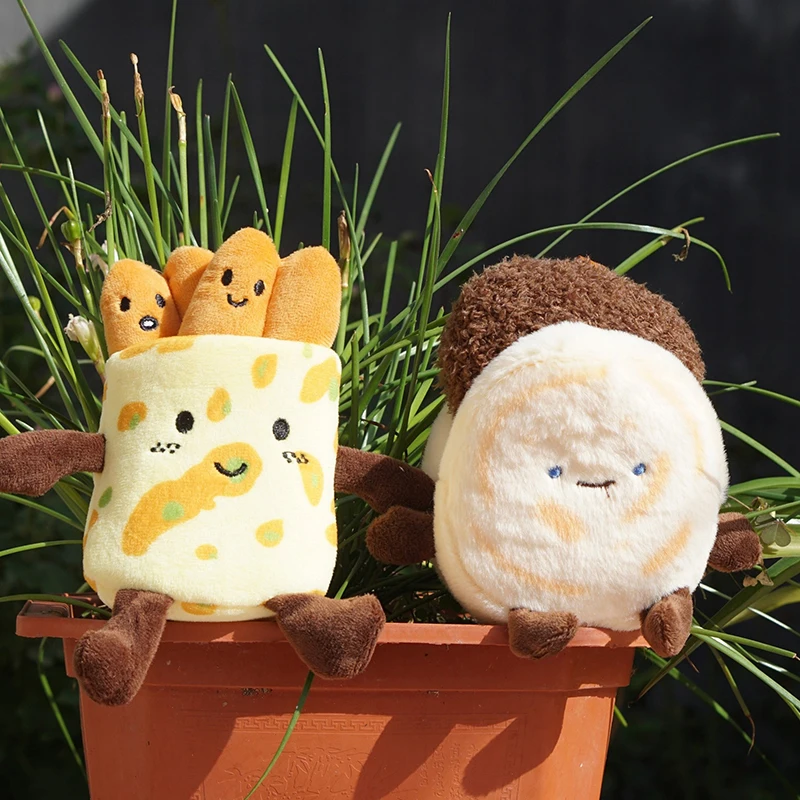 [Nur] Chinesisches Essen Plüsch Oy Schlüsselanhänger Cartoon Pfannkuchen Rougamo Weiche Angefüllte Puppe Anhänger Auto Schlüsselanhänger Rucksack Tasche Dekor Kind Geschenk