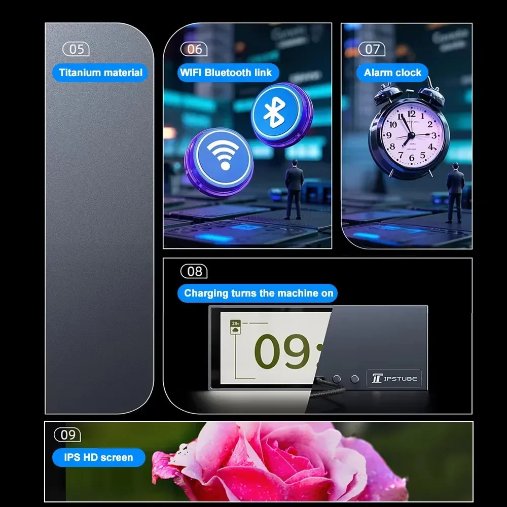 2025 RGB Quantum Clock Night Light Smart IPS APP Control Color Dispaly Screen DIY Gaming Desktop Lamp For Home Decoration Gift