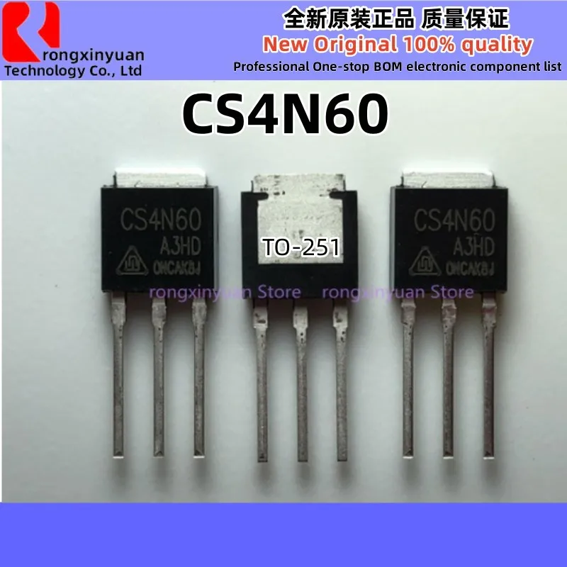 CS1N60 CS1N60A3H CS1N60C3H 1N60 CS2N60 CS2N60A3H 2N60 CS4N60 CS4N60A3HD 4N60 CL4N65D 4N65 CFU4N60 HX1N60 TO-251 100%, 10 개, 신제품