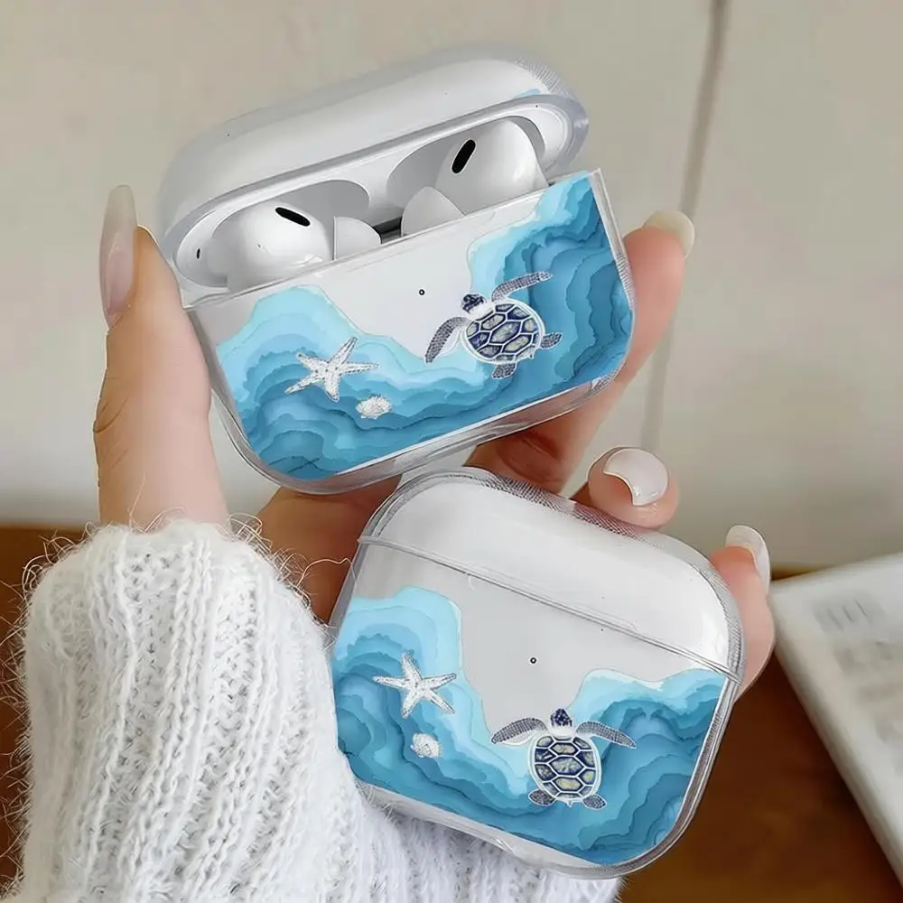 

Marine Life Turtle Earphone Case for Airpods 4th 3rd Pro 3 Shockproof Cover for Airpod 2 3 1 Protective Accessorie Shell Fundas