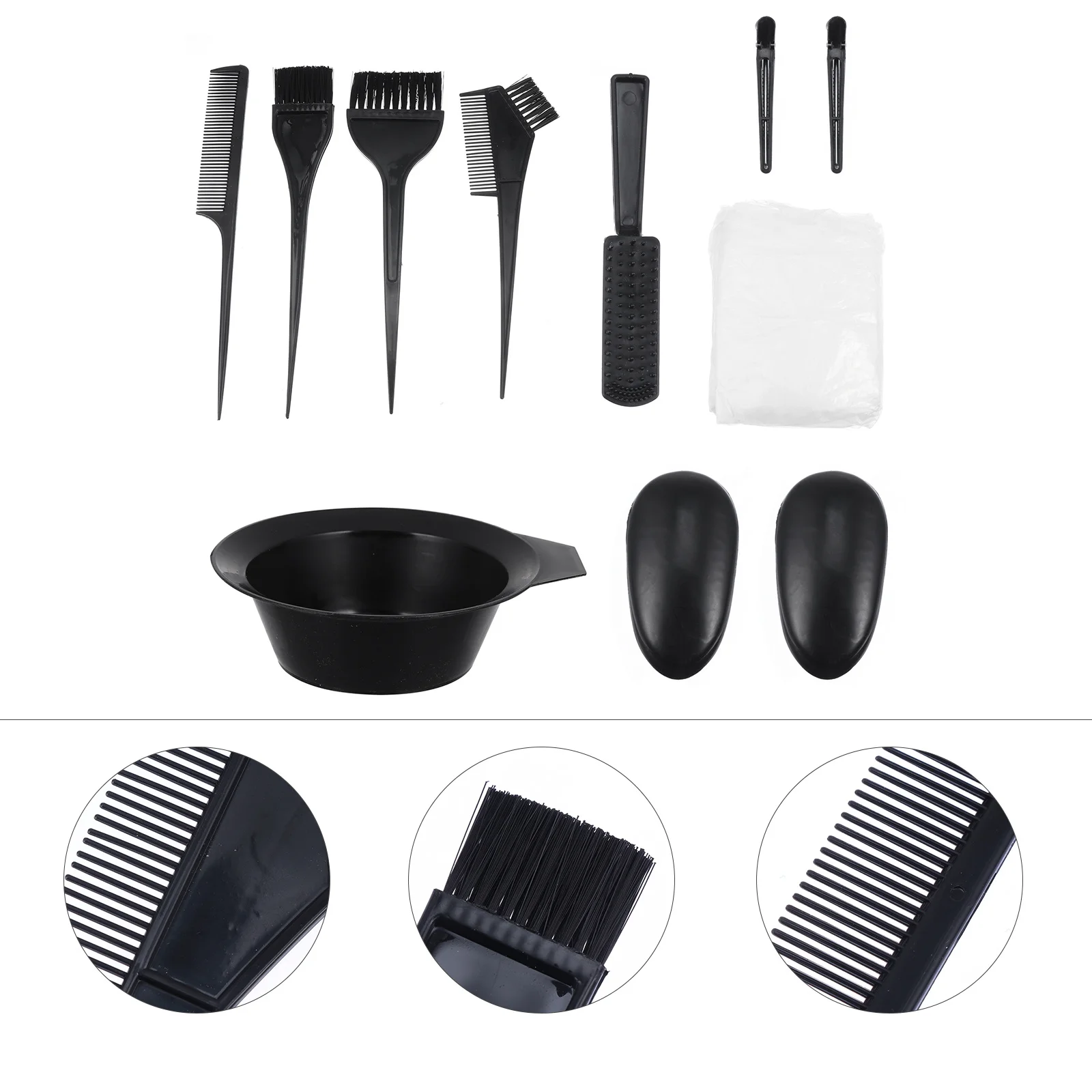 11pcs Hair Dyeing Bowl Kit Brush Comb Ear Covers Home Durable Hair Coloring Tool Set Tint Dyeing Kits Lightweight - Image 2
