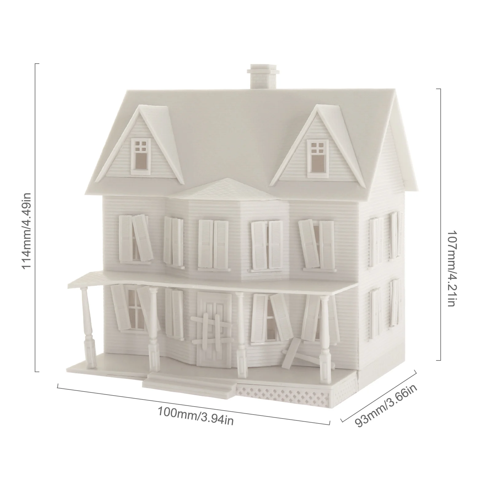 โมเดล Evemodel แบบประกอบเอง ขนาด HO สเกล 1:87 ชุดบ้านผีสิง ยังไม่ได้ลงสี JZHO6883JJ
