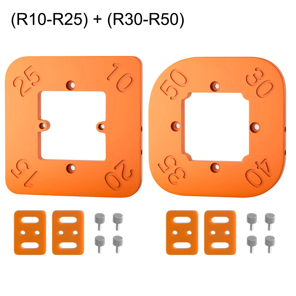 Woodworking Router Arcs Angle Positioning Template Corner Radius Routers R10-R50 Radius Jig Woodworking Positioning Tool