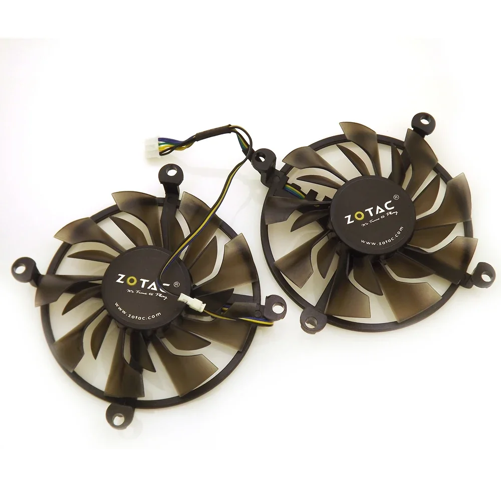 Free Shipping 2pcs/lot Cooler Fan 12V 83mm 4Pin For ZOTAC GTX 950-2GD5 TSI PA GTX 960-4GD5 HB Graphics Card Cooling Fan