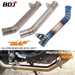 BDJ DUKE 690 Exhaust Pipe Motorcycle Slip-On Mid Pipe Exhaust Muffler Escape Pipe Middle Pipe For KTM DUKE690 2012-2017 2013