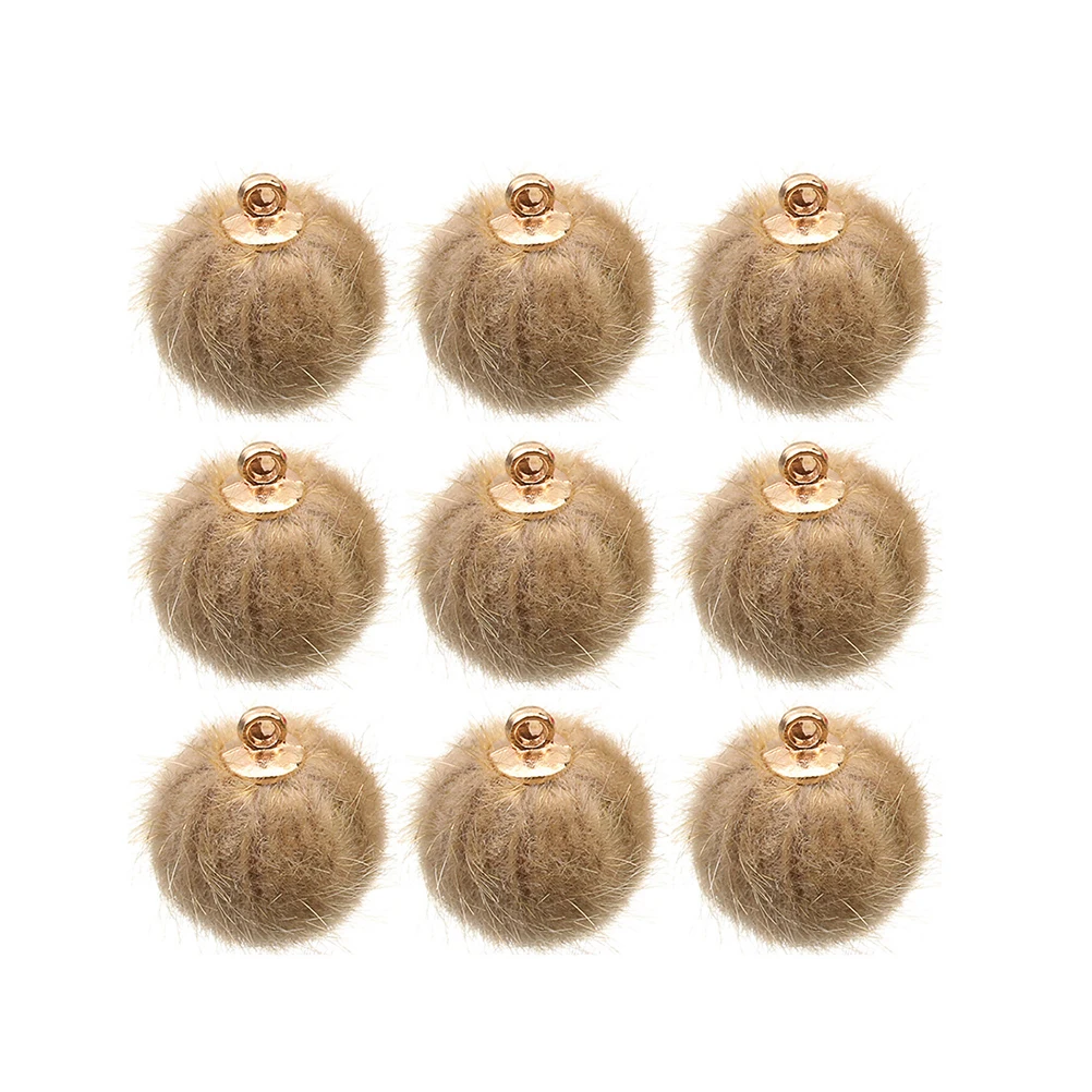 

24 Pcs Car Accessories Ball Pendant Jewelry Charms Mini for Making Tiny Pompoms Khaki Earring Kit Pendants Man