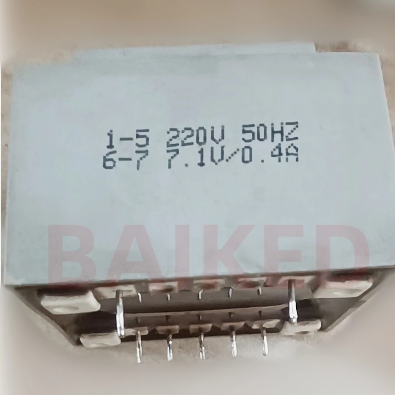 

BingZi T70/B PBT-05F412 9-8 7.1V/0.1A 10-9 7.1V/0.2A 1-5 220V 50HZ 6-7 7.1V/0.4A DIP Power transformer