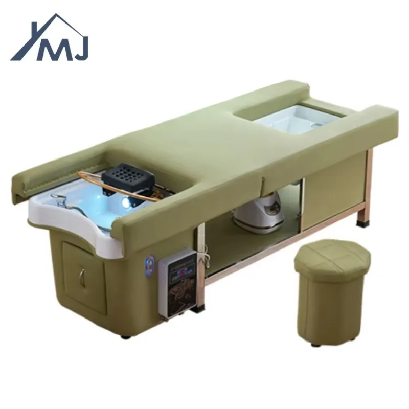 Lay Down Washing Salon Wash Basin Headspa Shampoo Bed Electric Backrest Lift Massage Pedicure Chair