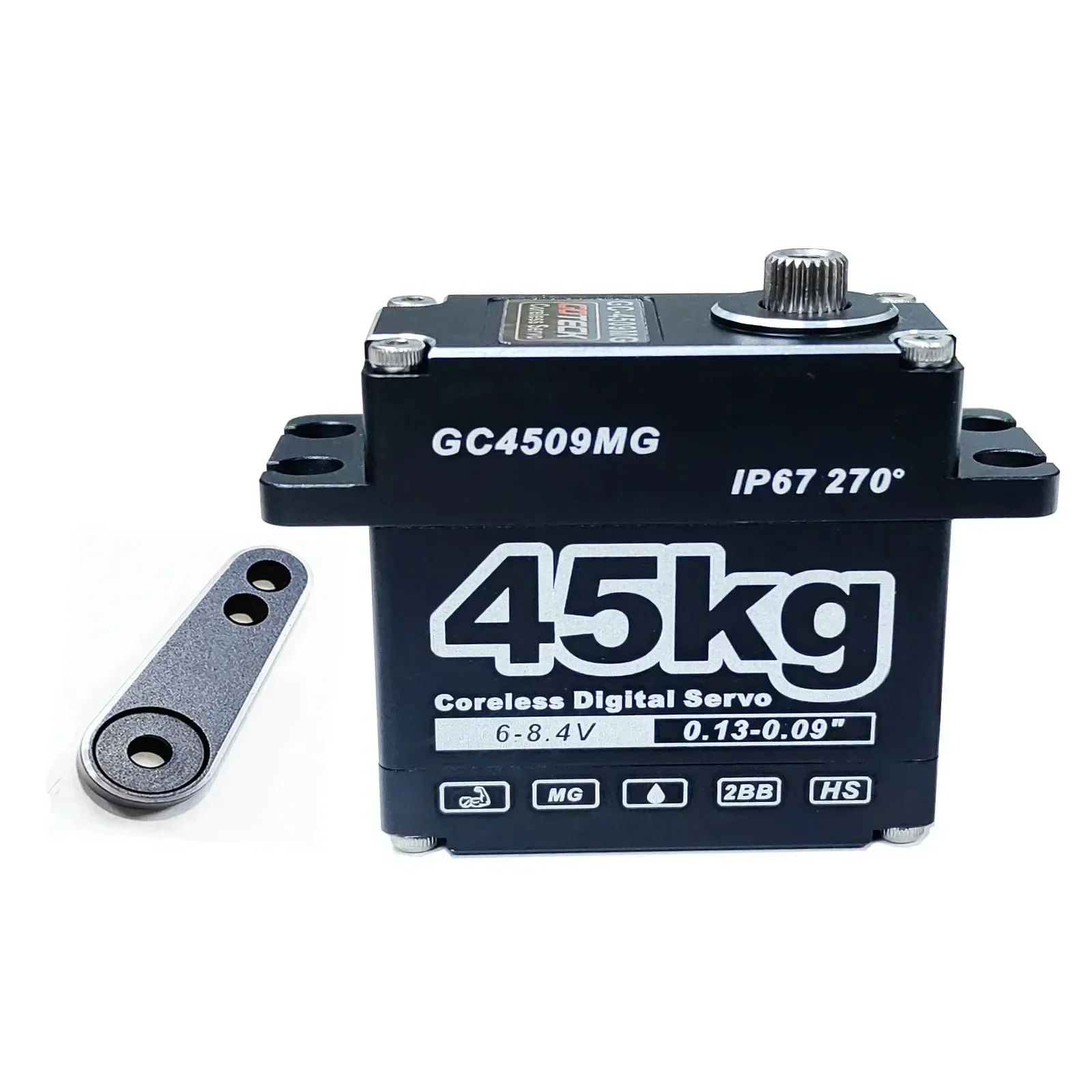 25kg 35kg 45kg rc servo metal à prova dwaterproof água servo para rc 1/10 1/8 traxxas trx4 axial scx10 rastreador carro robô caminhão peças de robô