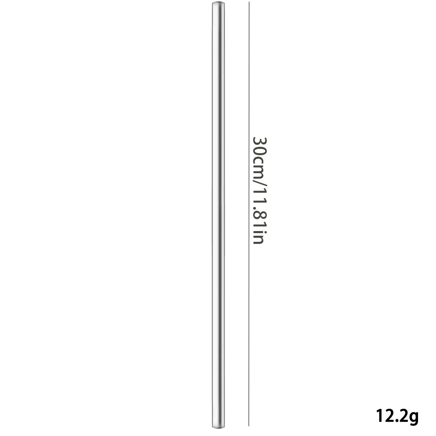 30 cm langer, silberfarbener, wiederverwendbarer Strohhalm aus Edelstahl, ideal für gesundes Trinken, Cocktails und Smoothies. – Detail 8