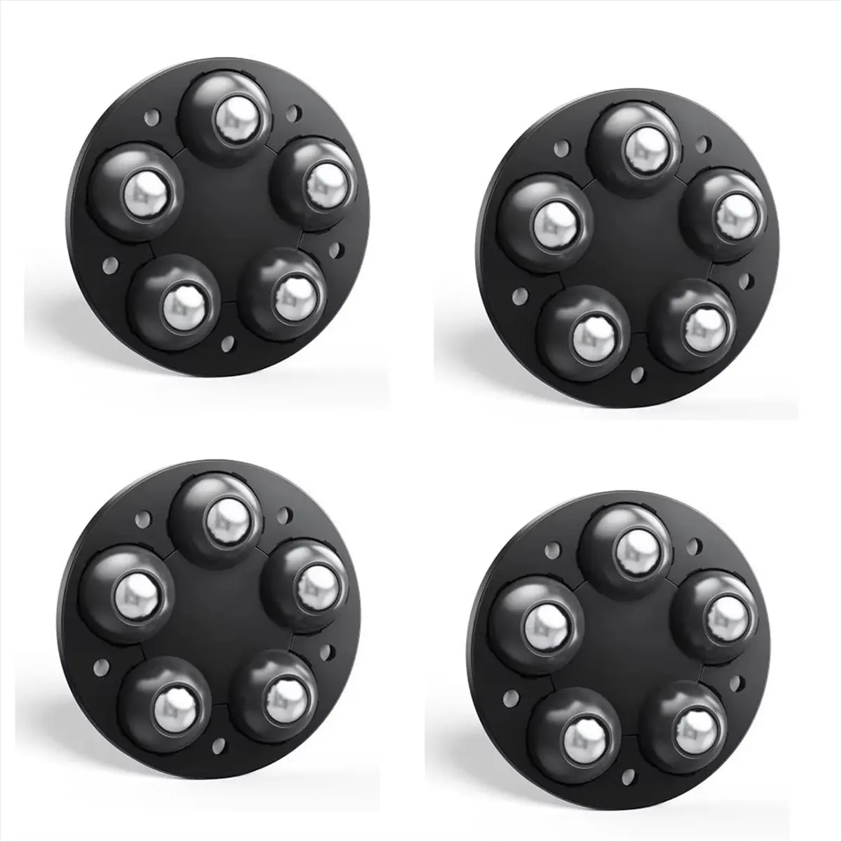 DT655 TRENDY~4pcs Adjustable Movable Furniture Chair Leg Furniture Foot Pads,5 Wheel Rollers Washing Machine Riser Bed Sofa Boos