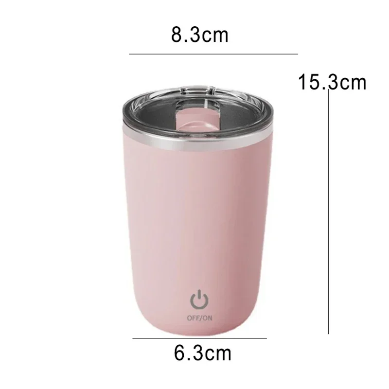 Automatic self contact cup, 304 stainless steel rechargeable magnetic cup, intelligent mixer, water bottle cup