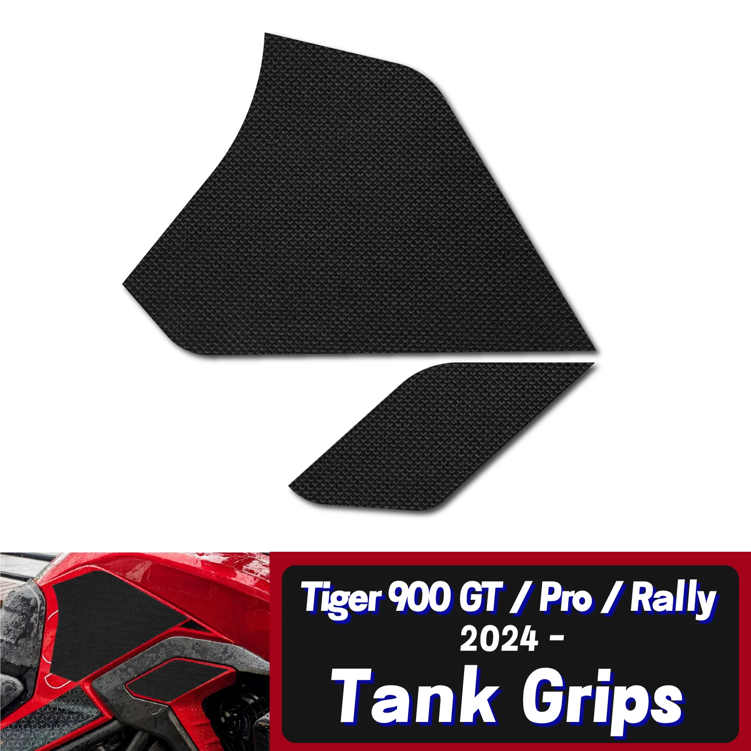 

For TRIUMPH Tiger 900 GT/GT Pro /Rally Pro 2024 - Tank Traction Grips Pads Silicone Rubber