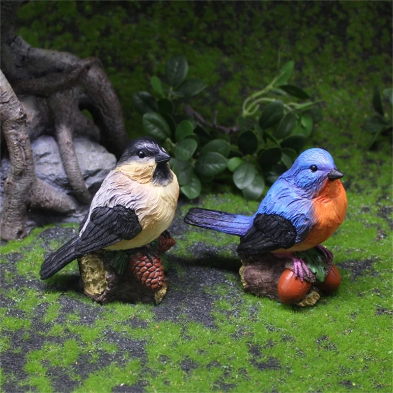 1PC Realistic Artistic Resin Bird Collectible Bird Statue Showcasing Personalized Taste Tabletop Bookshelves Display Ornament