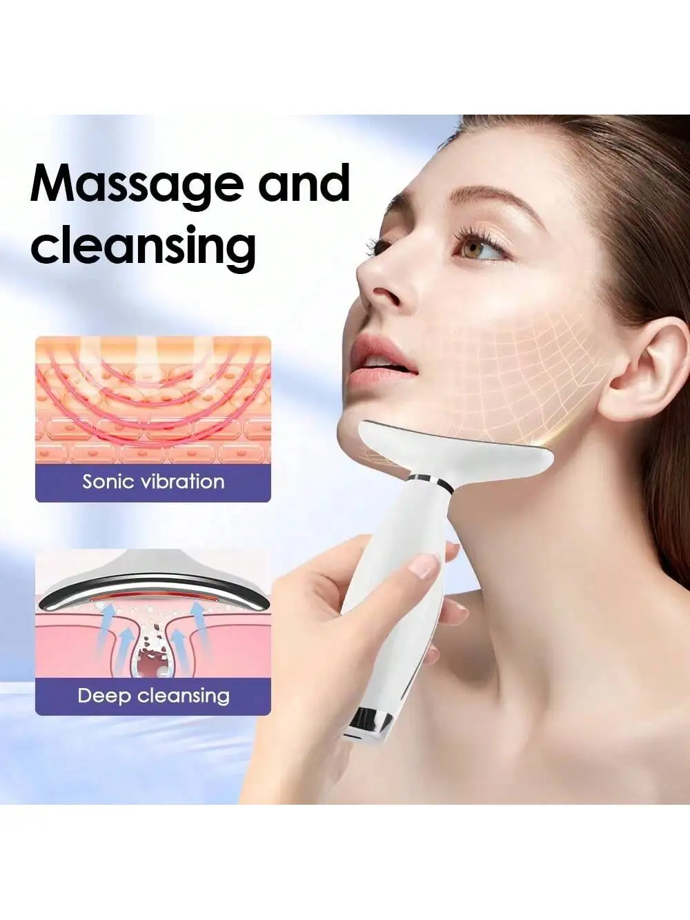 Tragbares Hochfrequenz-Gesichtsmassagegerät mit 2026-Farben, parfümfreies Home-Spa-Massagegerät zur Hautstraffung und Entspannung, wiederaufladbar