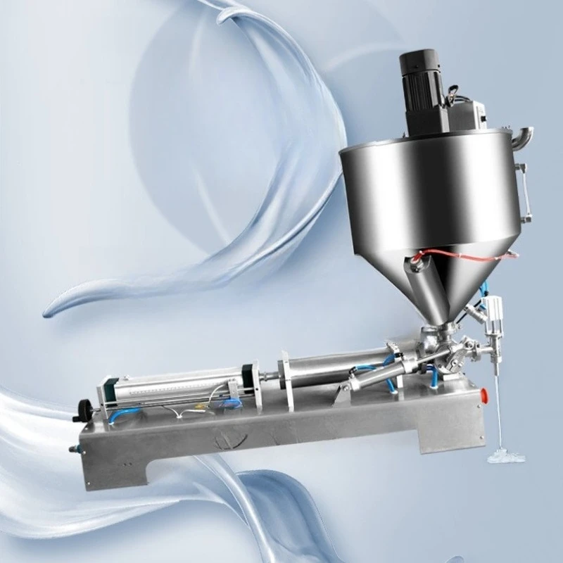 Pneumatic filling machine with stirring and heating semi-automatic packaging machine