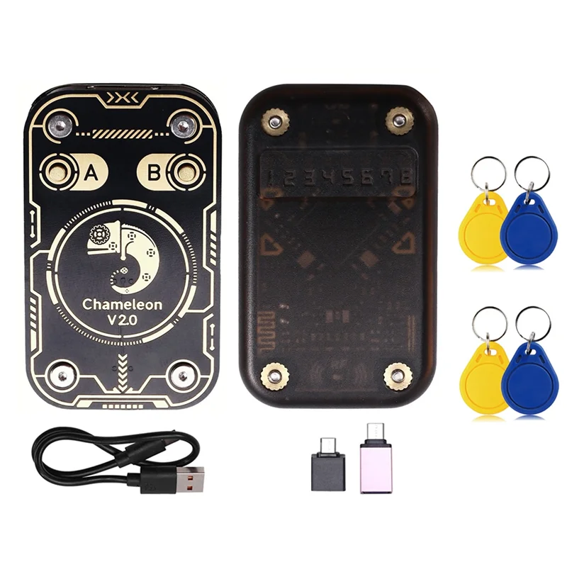 【FÖRDERUNG】Chameleon V2.0 RFID Smart Chip Reader Emulator NFC Duplicator + 2X UID/CUID Schlüsselanhänger 125 kHz 13,56 MHz Kartendekodierung
