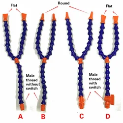 Плоское круглое сопло, гибкий шланг для охлаждающей жидкости масла, труба для охлаждения, токарный станок, металлический охлаждающий шланг, токарный станок, охлаждение 1/4 3/8 1/2 л 400-600 мм
