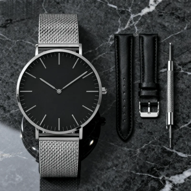 

3pcs/set Fashion Woman Watches + Replacement Leather Belt + Repair Tool Luxury Minimalist Quartz Ladies Watch relógio feminino