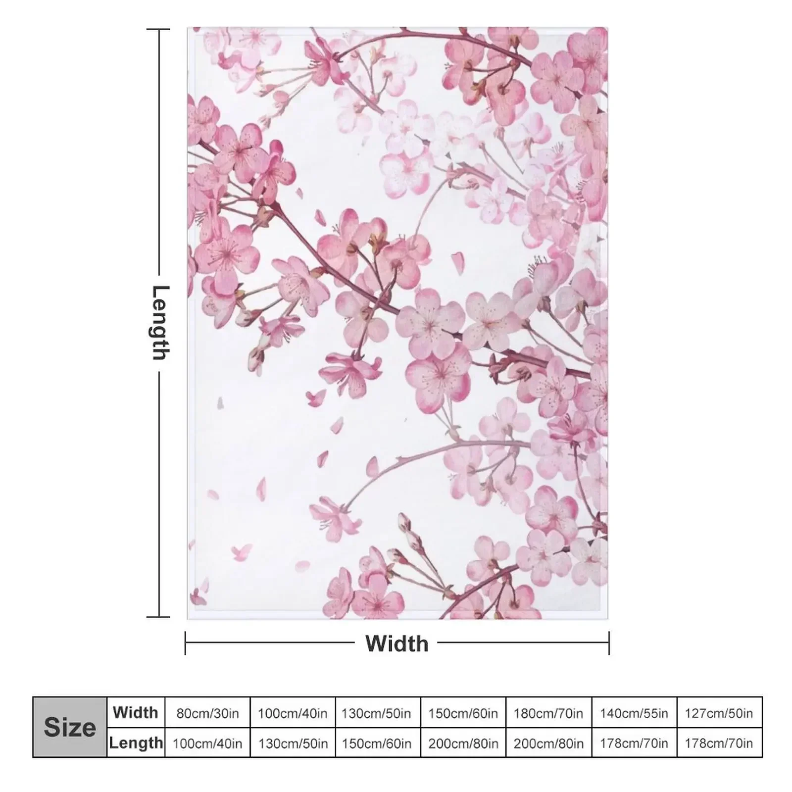 Sakura Cherry Blossom Throw Blanket Sleeping Bag Baby Softest Sofas Blankets