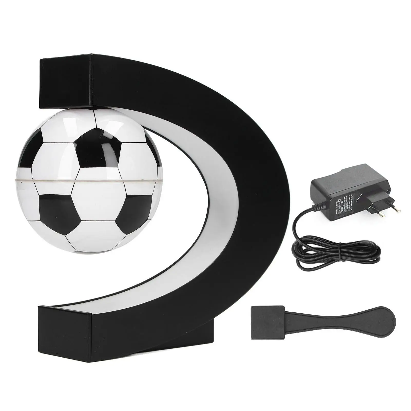 Magnetic Levitation Soccer Toy - Floating Football with Auxiliary Stick for kids & for office Fun - Low Friction Game