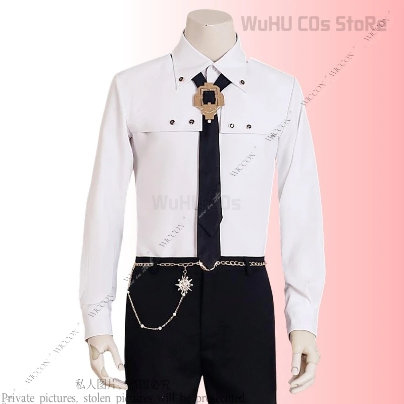 Game Love And Deepspace Rafayel Cosplay Wonderful Ice Sea Birthday Suit Daily Outfit Costume Wig Shirt White Men Uniform Carniva