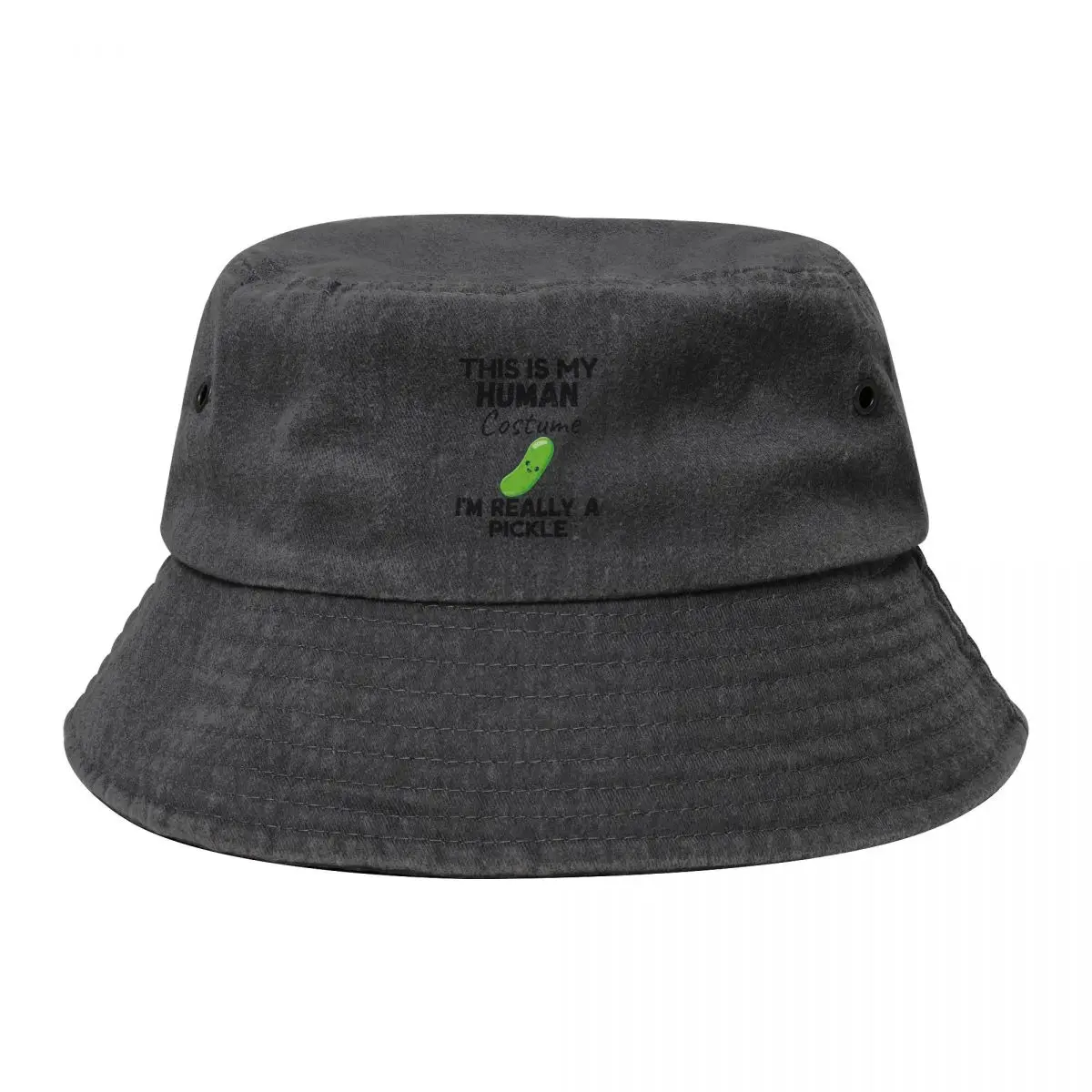 This Is My Human Costume I'm Really A Pickle- Funny Saying Bucket Hat Christmas Hat Dropshipping Vintage Men's Luxury Women's