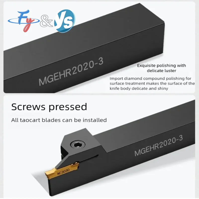 CNC External Grooving & Cut-Off Tool Holder MGEHR2020-3 MGEHR2525-4 for CNC Lathe Turning Tools Right Hand Blade Not Included