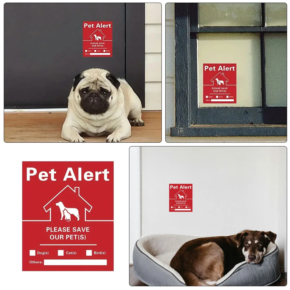 30 листов детские игрушки, наклейки, предупреждающая наклейка, оконный искатель, аварийный аксессуар для красных домашних животных