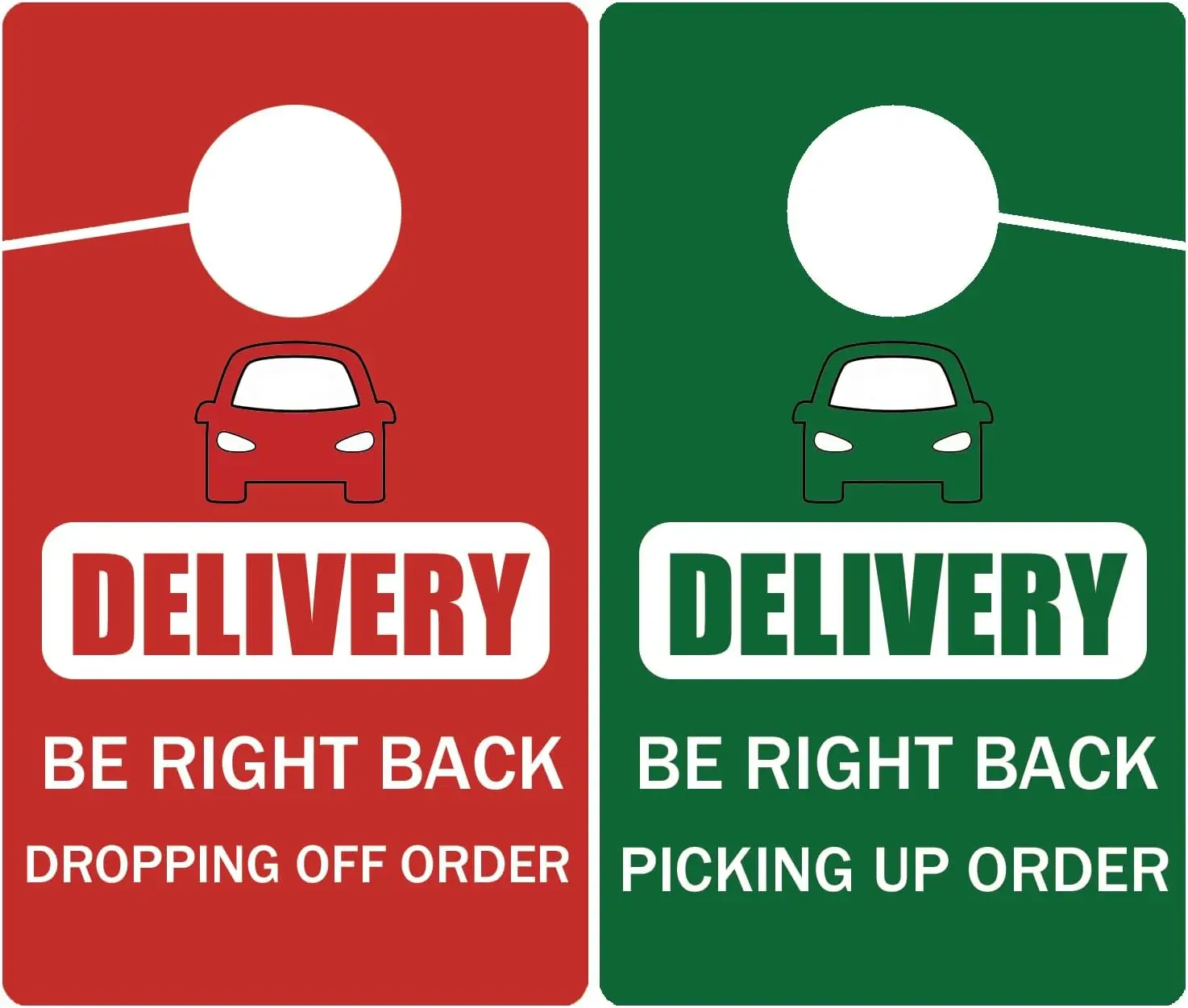 

Delivery Driver Sign For Car 3.5 x 6.5 inches Double Delivery Vehicle Tags for Car Flex Driver Car Signs(2 Pcs)
