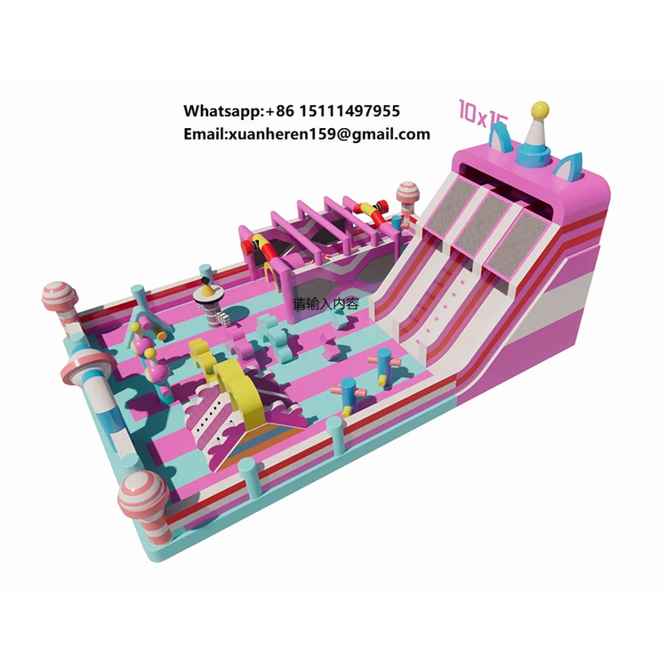 Children's Inflatable Slide Outdoor Large Slide Playground Equipment PVC Material Blower Customizable Size Amusement Park