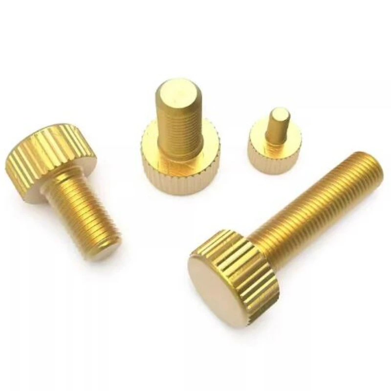 8-100pcs M2 M2.5 M3 M4 M5 M6 Pure Brass Small Thumb Screws Metric Knurled Manual Adjustment Screws