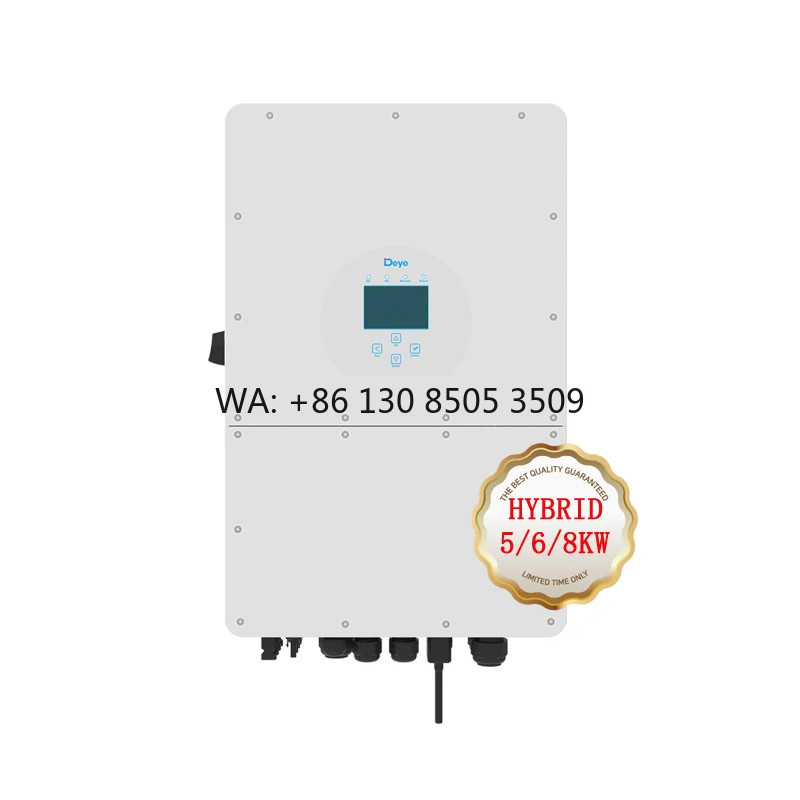 

Deye in Stock Three Phase 6kw Hybrid Solar Power Inverter 6KW