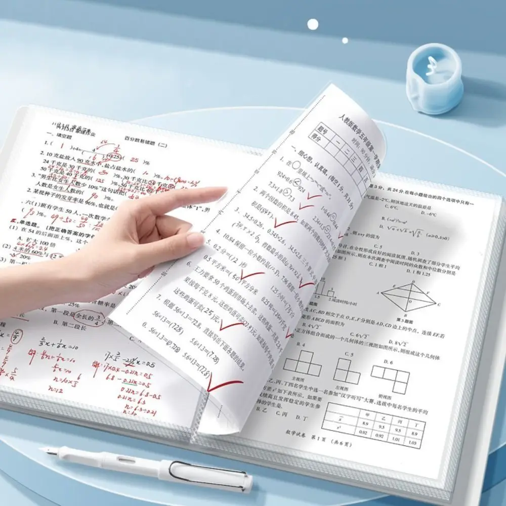 30/40/60 Pockets A4 File Folder Bag Good Looking Capybara Panda A4 File Organizer Test Paper Music Score Document Folder