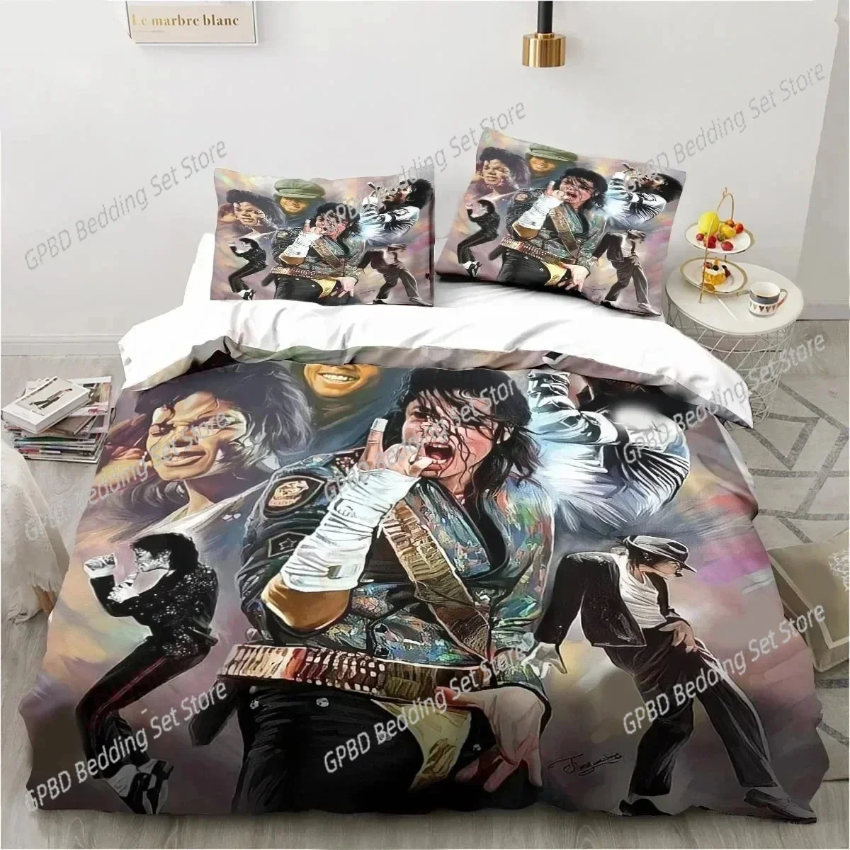 

3D Printing Michael Jackson Bedding Set Bedroom Soft Modern Bedspreads Comefortable Kids Duvet Cover Quilt Cover And Pillowcase