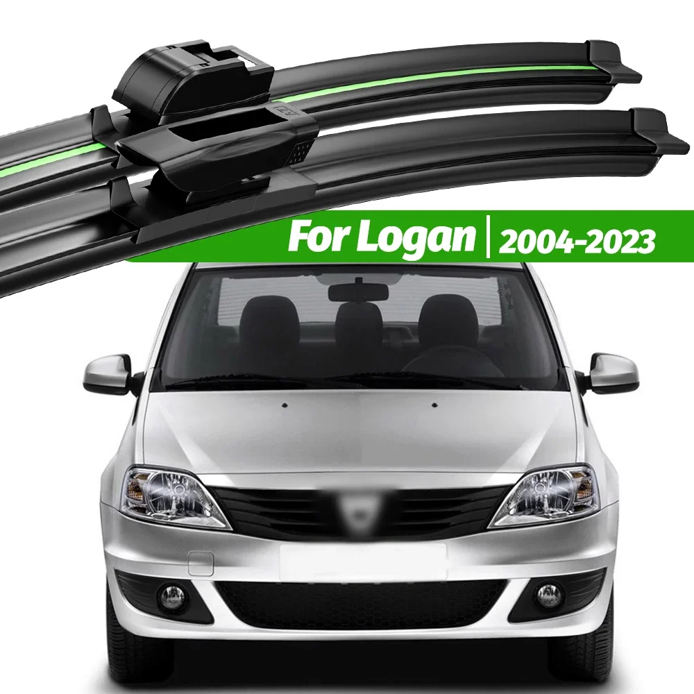 For Dacia Logan 2004-2023 2pcs Front Windshield Wiper Blades 2007 2008 2009 2031 2015 2018 2019 Windscreen Window Accessories