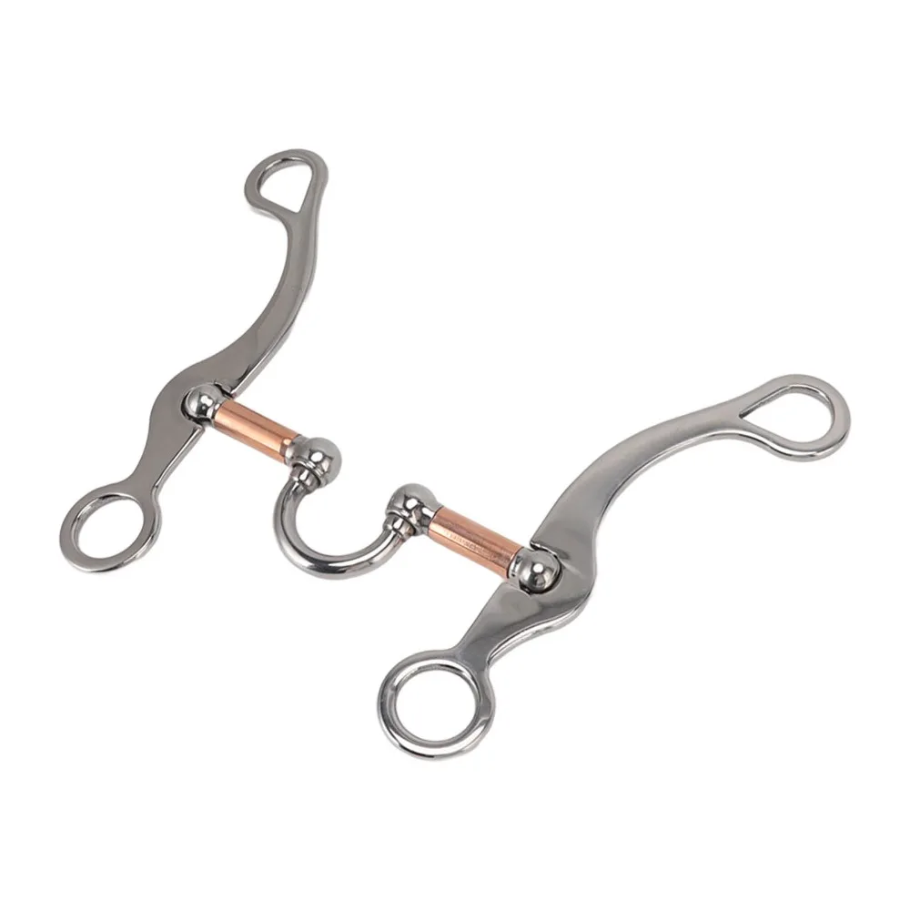 stainless-steel-horse-snaffle-bit-wear-resistant-corrosion-resistant-horse-mouth-bit-rose-gold-plated-horse-gag-bit-racetracks