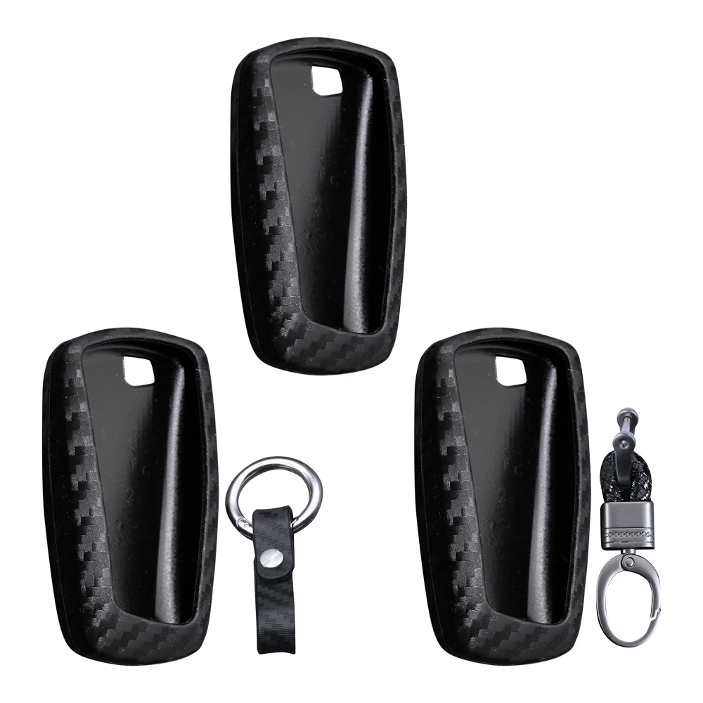 

Car Smart Key Case Protection Cover Silicone Carbon Fiber For BMW 1-Series 2012-2019 Car Key Remote Protect Case Accessories