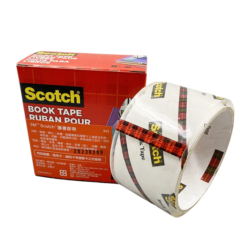 Imagem -03 - Scotch Book Acrílico Single-sided Fita Adesiva para Reparação Reforço Proteção Ligação 845 2in 15yd