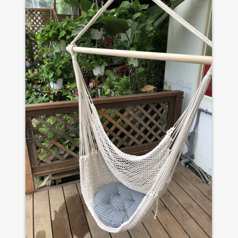 Outdoor Indoor Leisure Cotton Rope Dense Mesh Adult Children Toys Amusement Swing Hammock Hammock