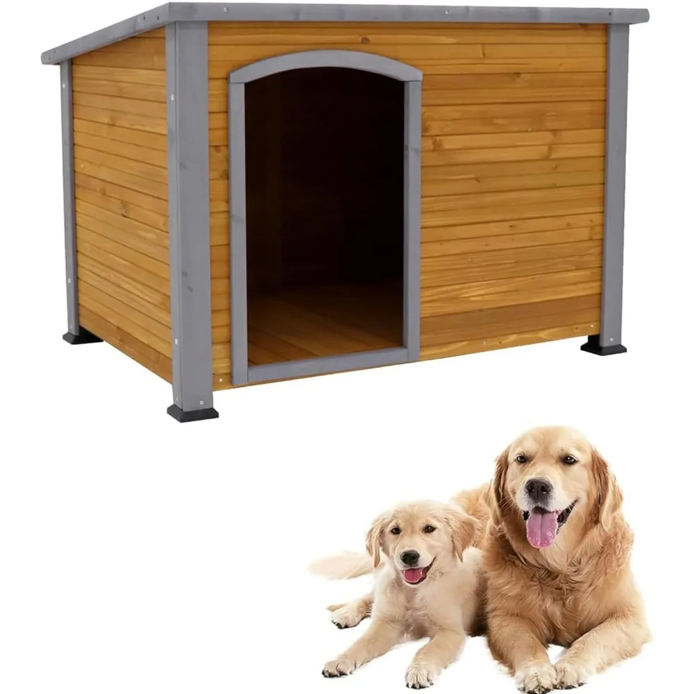 

Extra Large Dog House Outdoor Weatherproof Wooden Dog Kennel Houses for Large Outside Indoor House Doghouse