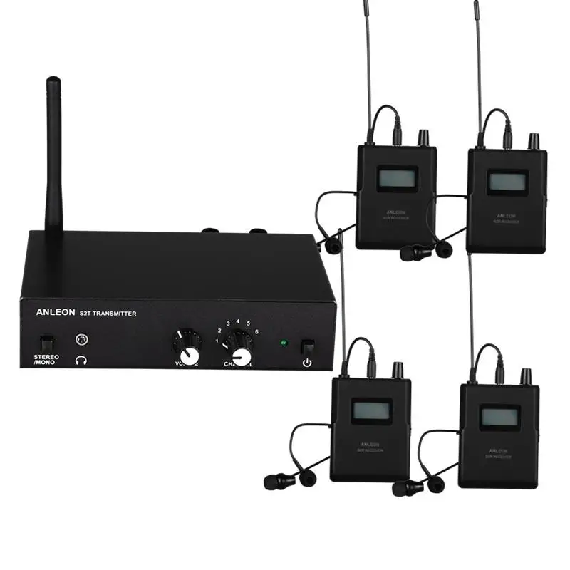 Top For ANLEON S2 UHF Stereo Wireless Monitor System 670-680MHZ 4Models Professional Digital Stage In-Ear Monitor System 4