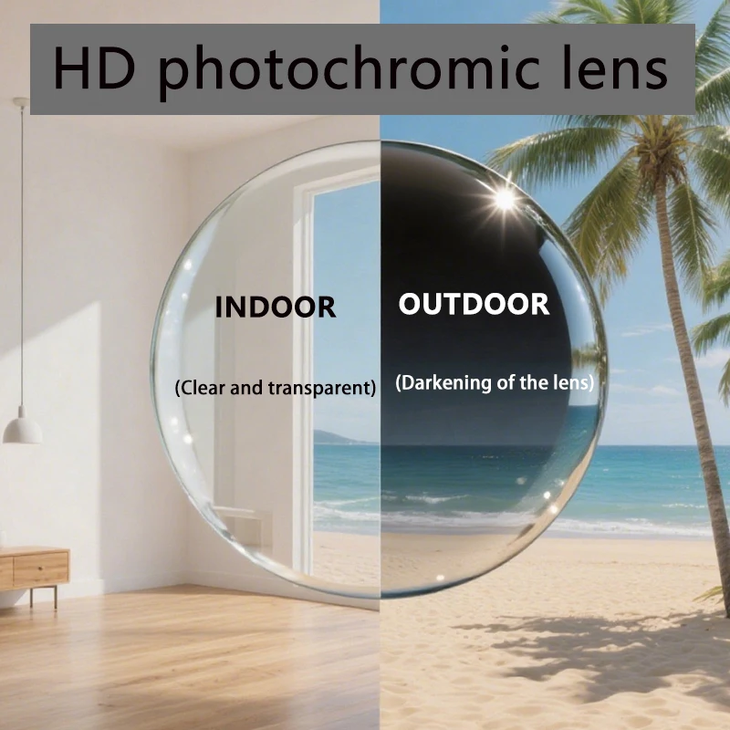 

Uv400 Photochromic Progressive Lens Grey Color and Brown Color Transition optical Lens for Myopia